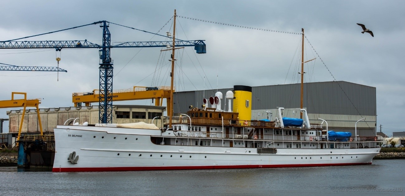 S.S. DELPHINE at Navalria shipyard Aveiro Portugal